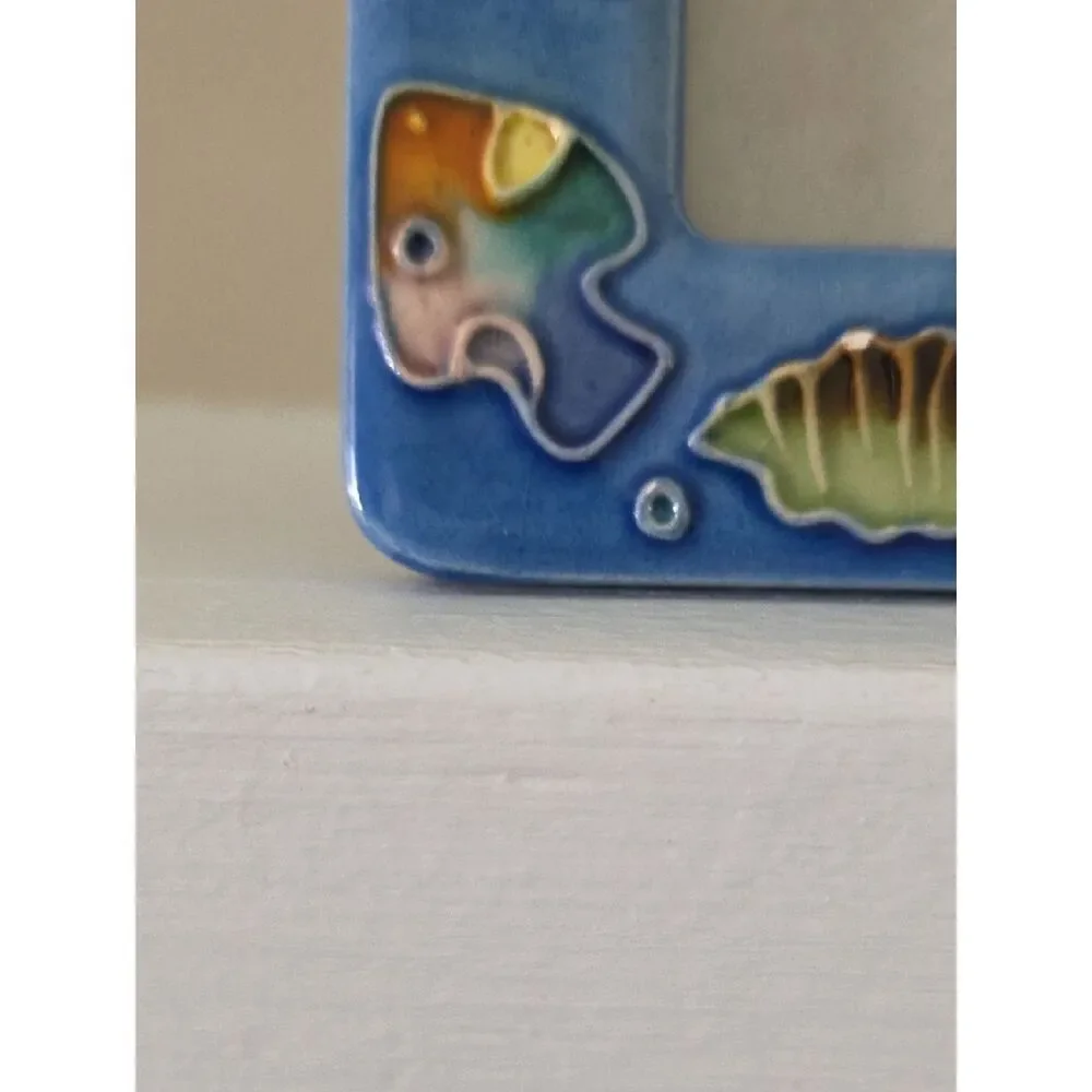 Ceramic Ocean-Themed Photo Frame